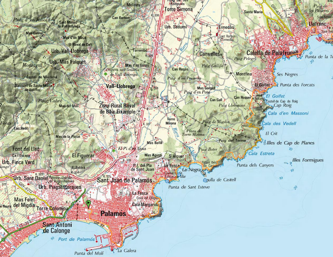 Plànol de l'Institut Cartogràfic de Catalunya 





